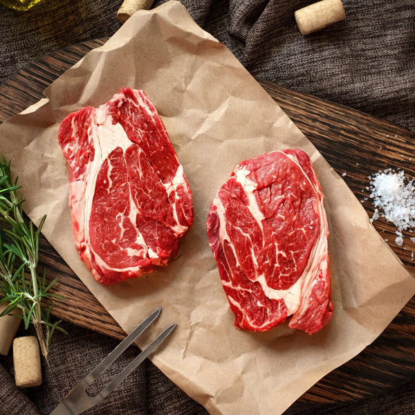 Grass Fed Beef chuck steak slices (quick frozen, un-aged)