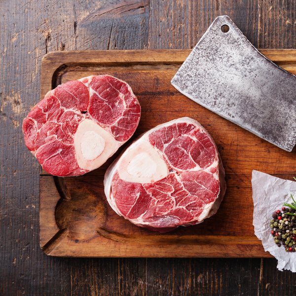 Grass fed beef osso buco (shin on the bone) (frozen)
