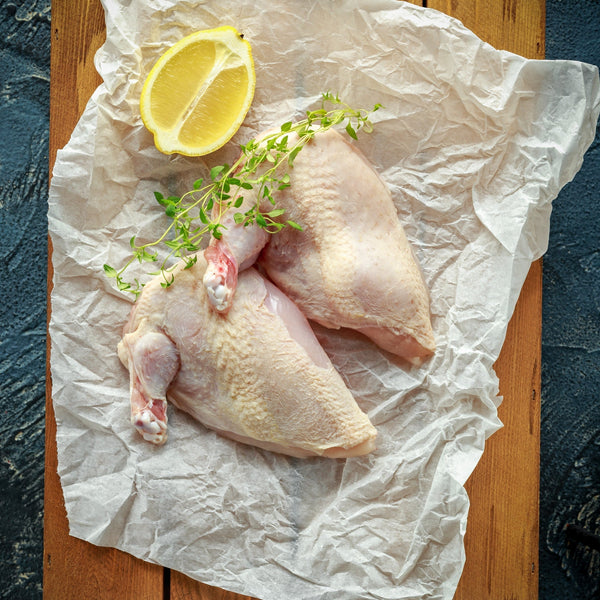 Free Range Chicken Supreme Chicken Breast Skin on (Min weight 230g) (frozen)