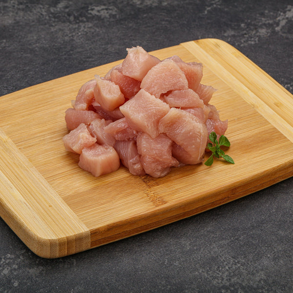 Free Range Chicken Diced (quick frozen un-aged)