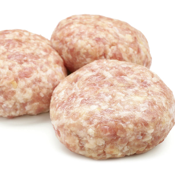 Just Chicken Burgers, (100% free range chicken, additive free, salt-free, quick frozen, un-aged)