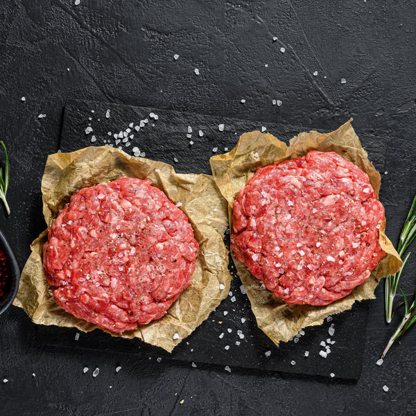 No grain quick frozen grass-fed beef burger (additive free, grain free, gluten free, quick frozen)