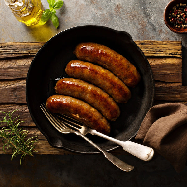 Just Grass Fed Beef Paleo sausages (100% beef, beef heart, & beef kidney, grain free, additive free, salt-free, quick frozen)