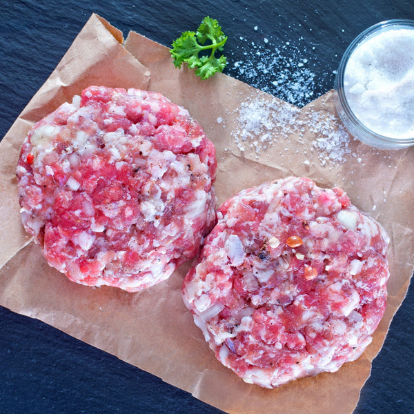 Free Range pork breakfast patties (no grain, quick frozen, un-aged, additive free, grain free, gluten free, frozen)