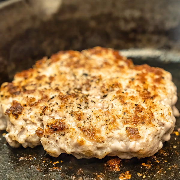 Pasture raised Free Range Quick Frozen Pork Irish Breakfast Patties (pork, onion, thyme, quick frozen, un-aged, additive free, gluten free )