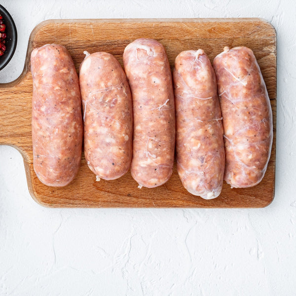 Just Lamb sausages, (100% grass fed lamb, grain free, additive free, salt free,  quick frozen, un-aged)